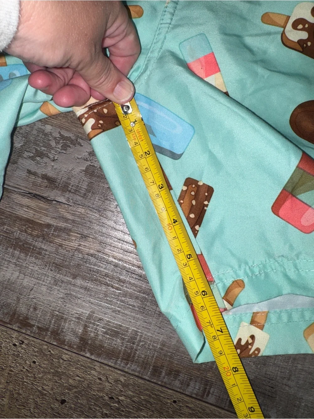 US Surf Club Men’s Swim Trunks Medium Ice Cream Popsicle Print Mint Green Swim